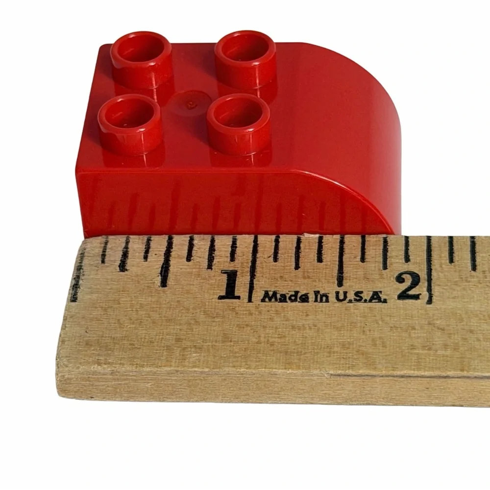 Vintage LEGO DUPLO Clown Brick 2327pb18 and Red Curved Brick 2302 | Set of 2